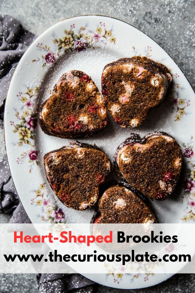 heart-shaped brookies