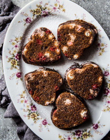 heart-shaped brookies