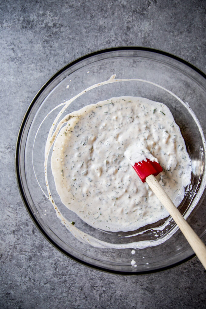 ranch dressing in a bowl 