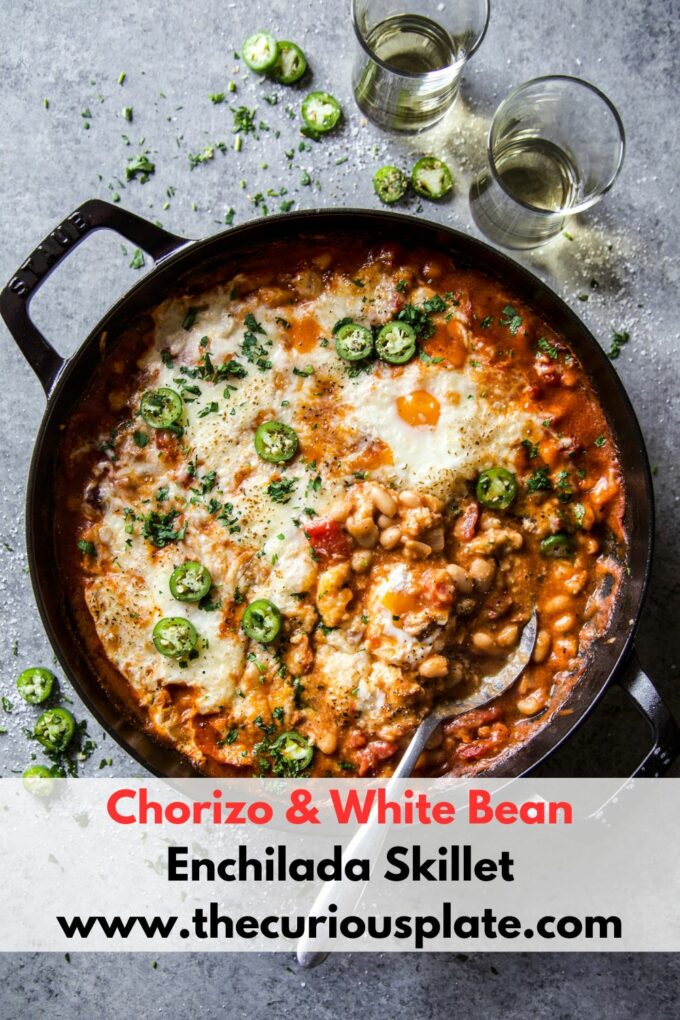 chorizo & white bean enchilada skillet