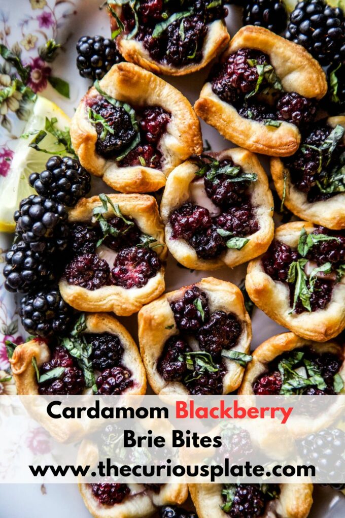 Cardamom Blackberry Brie Bites