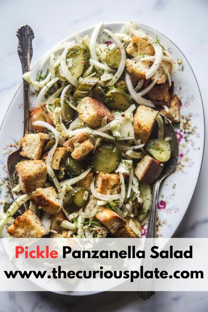 Pickle panzanella salad
