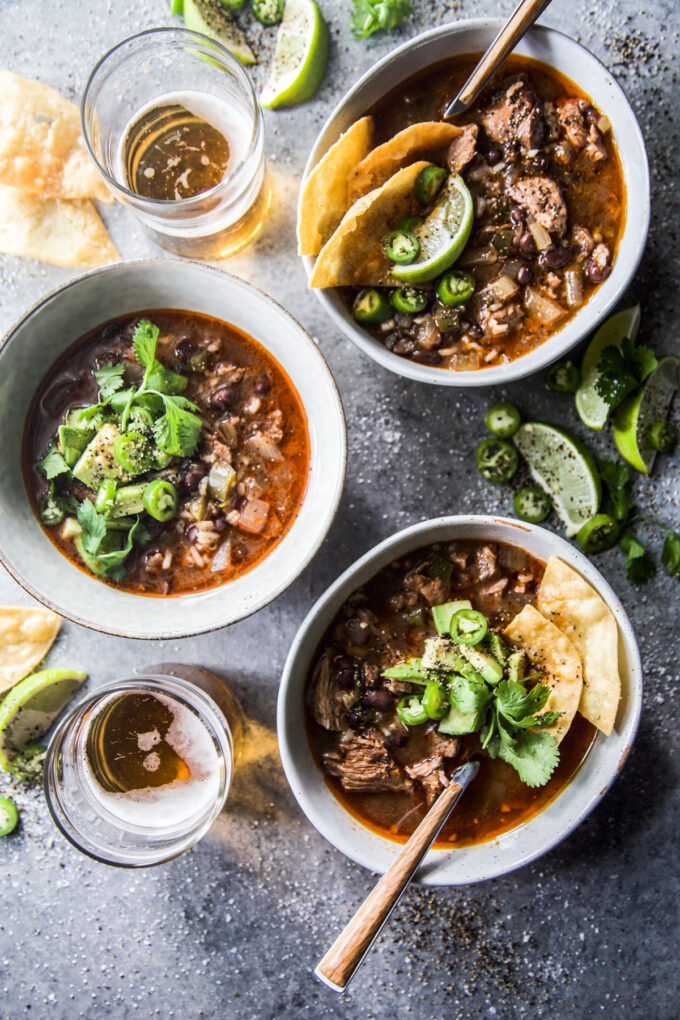 Slow Cooker American Lamb Shoulder Tex-Mex Tortilla Soup www.thecuriousplate.com