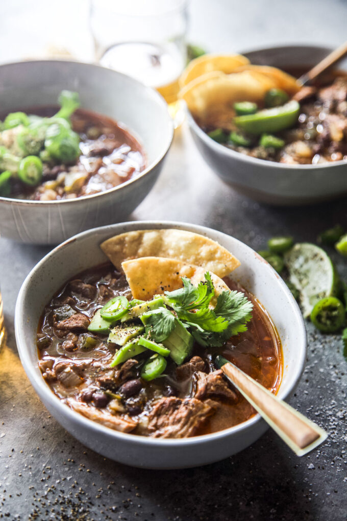 Slow Cooker American Lamb Shoulder Tex-Mex Tortilla Soup www.thecuriousplate.com