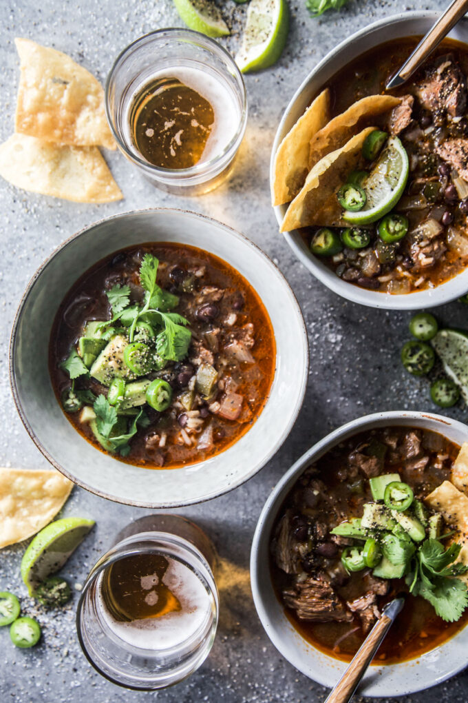 Slow Cooker American Lamb Shoulder Tex-Mex Tortilla Soup www.thecuriousplate.com