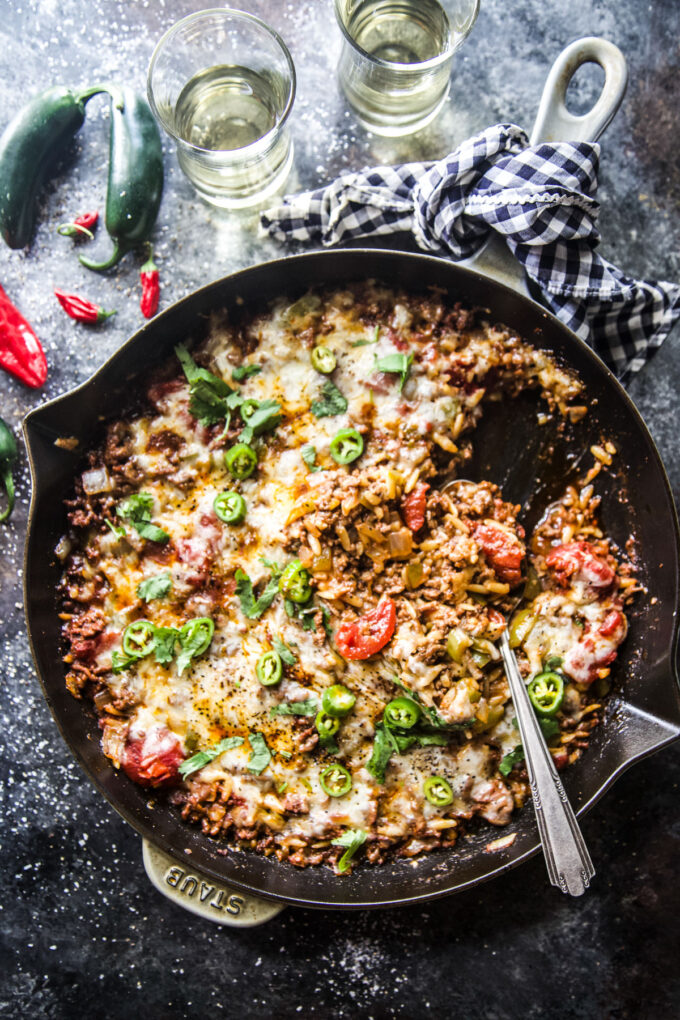 Chili Spiced Beef Orzo