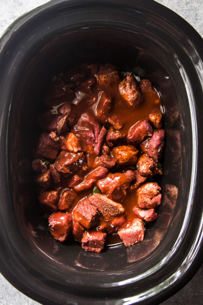 american lamb shoulder in slow cooker