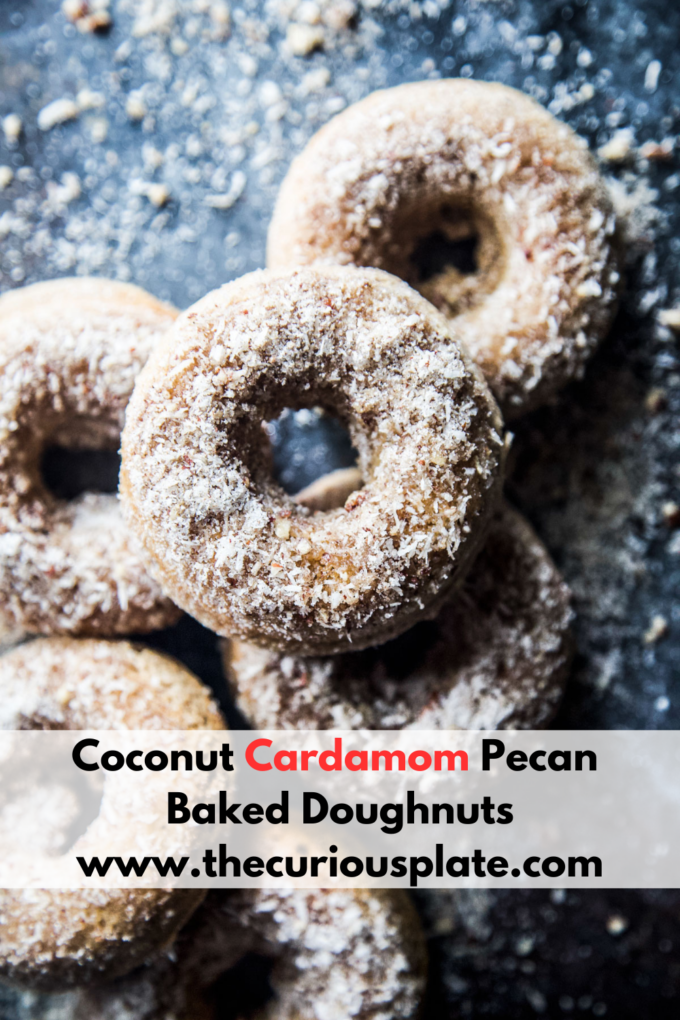 Coconut Cardamom Pecan Baked Doughnuts