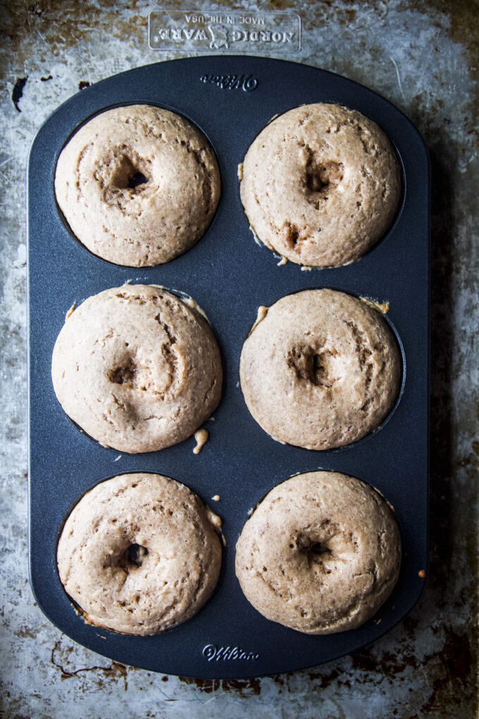 Coconut Cardamom Pecan Baked Doughnuts