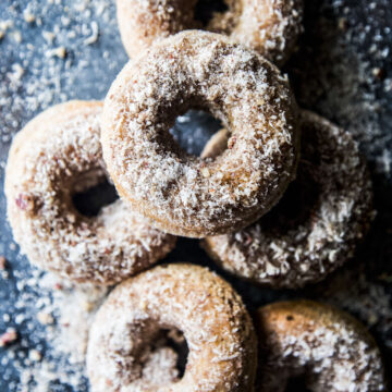 Coconut Cardamom Pecan Baked Doughnuts