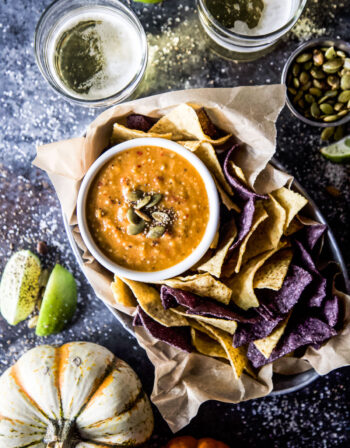 spiced pumpkin tomatillo salsa www.thecuriousplate.com