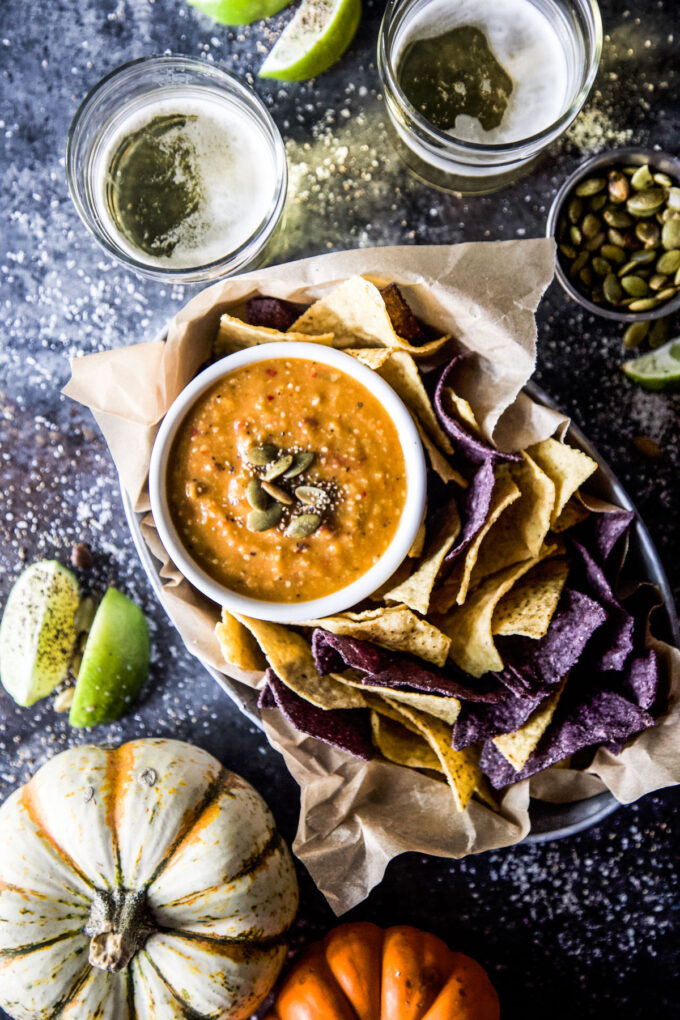 spiced pumpkin tomatillo salsa www.thecuriousplate.com