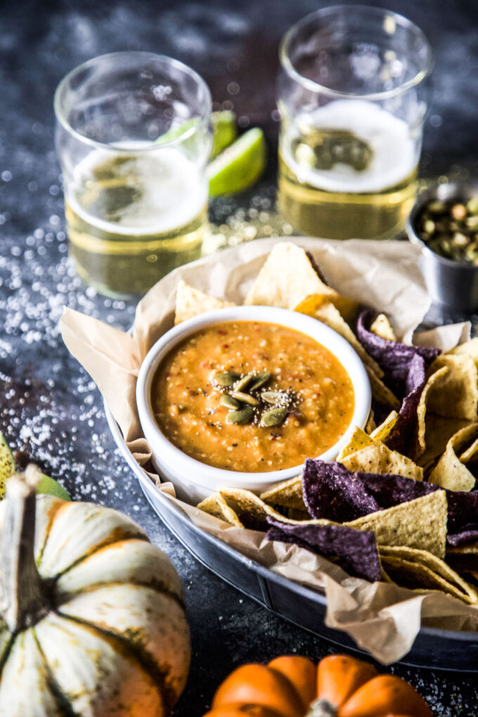 spiced pumpkin tomatillo salsa www.thecuriousplate.com