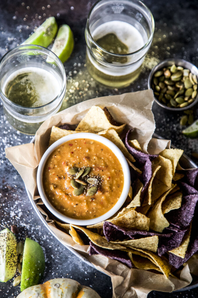 spiced pumpkin tomatillo salsa www.thecuriousplate.com