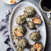 Leftover Pumpkin Pie Bites with Crushed Pepitas