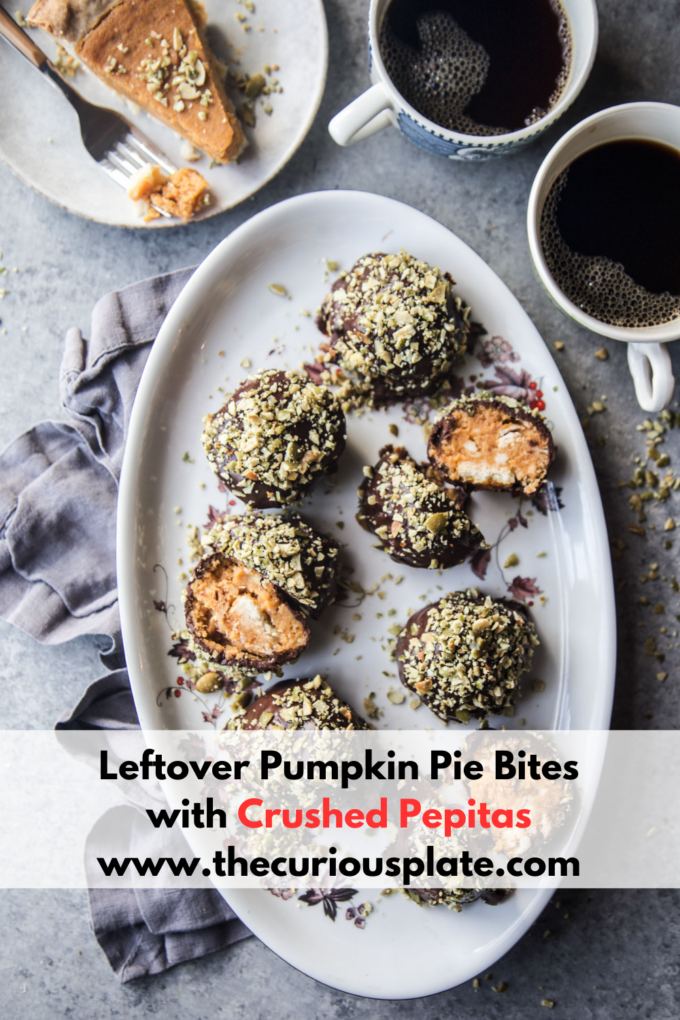 Leftover Pumpkin Pie Bites with Crushed Pepitas