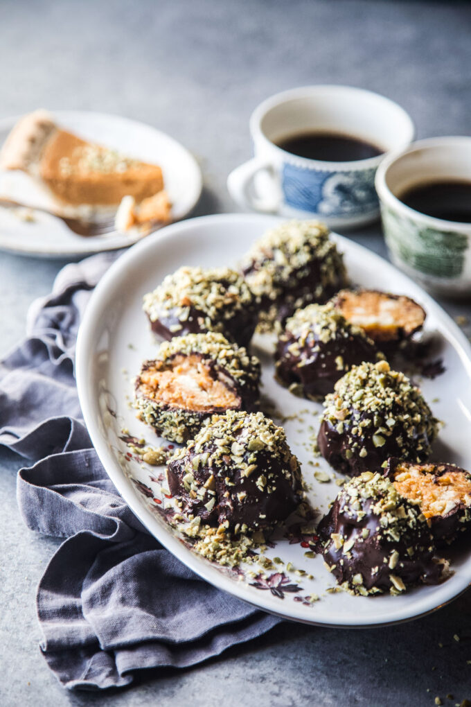 Leftover Pumpkin Pie Bites with Crushed Pepitas