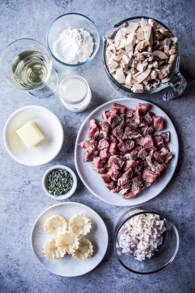 ingredients used to make Mini Lamb Wellington Bites 