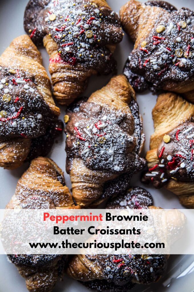 Peppermint Brownie Batter Croissants