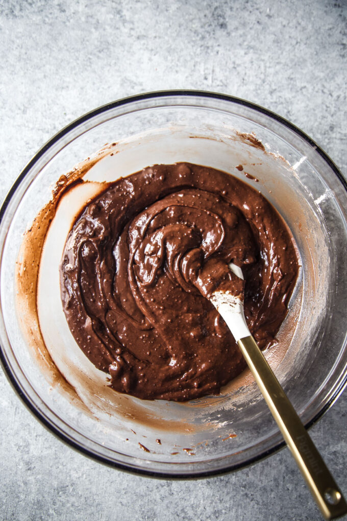 brownie batter in a bowl