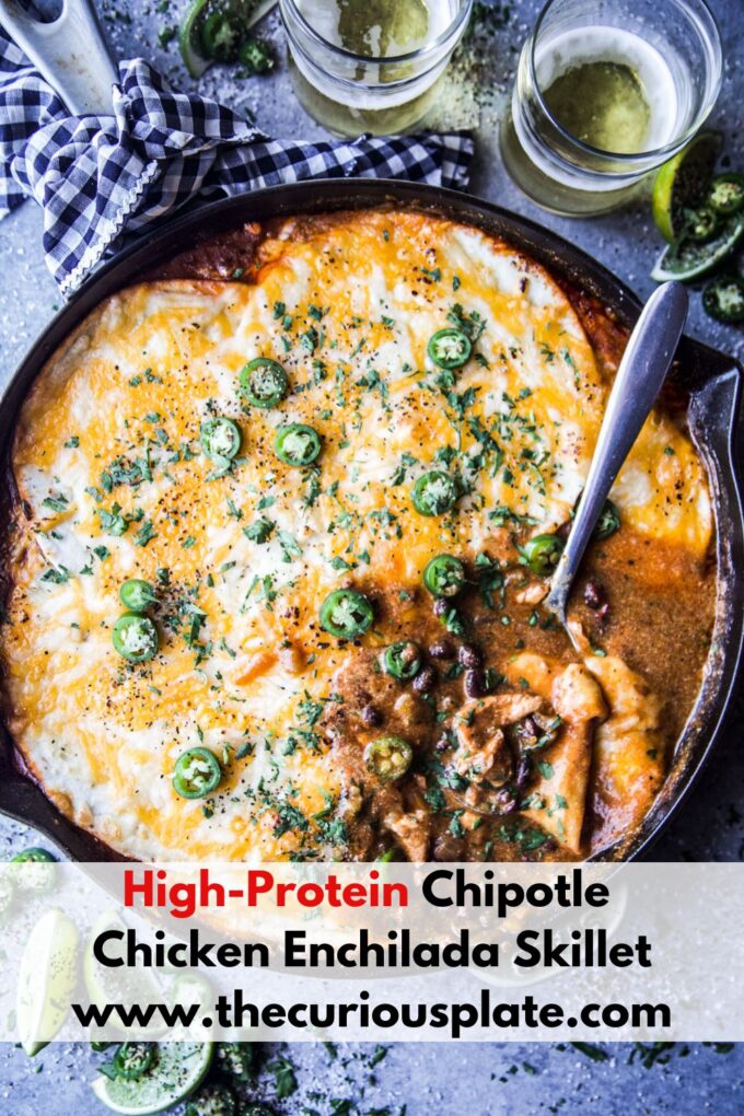 High-Protein Chipotle Chicken Enchilada Skillet