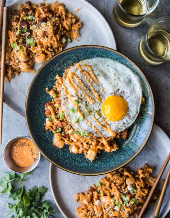 chorizo and shrimp fried rice