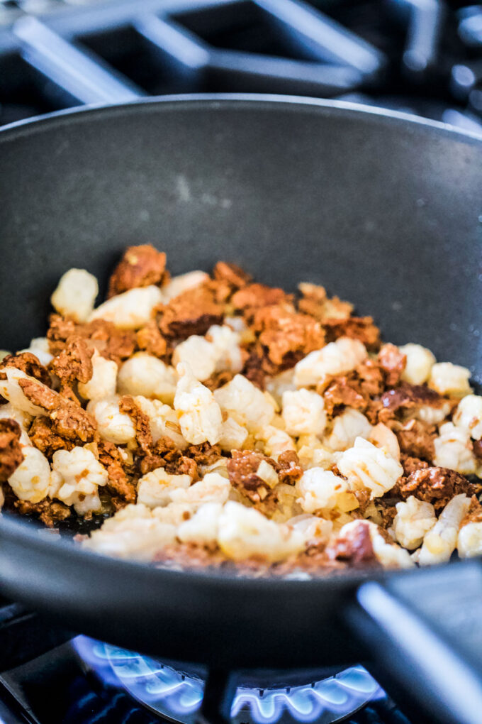 chorizo and shrimp fried rice