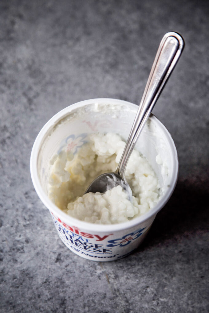 cottage cheese in a container