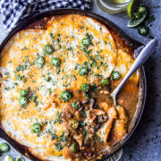 High-Protein Chipotle Chicken Enchilada Skillet