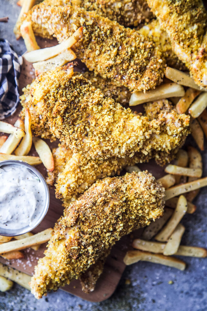 Indian Spiced Chicken Tenders with Cool Ranch Dipping Sauce