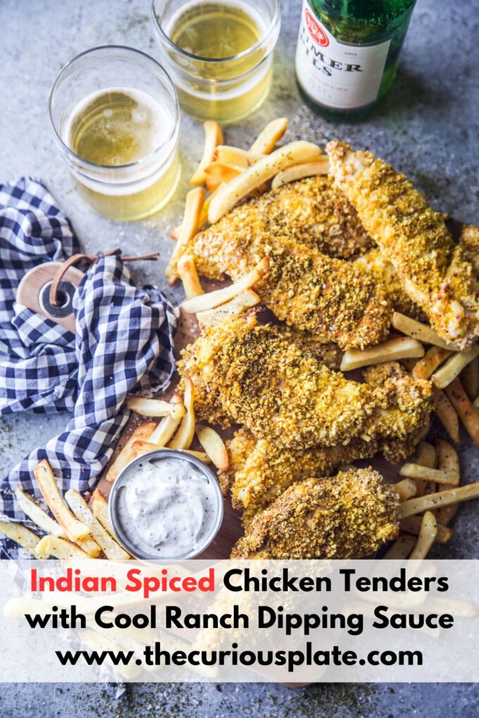 Indian Spiced Chicken Tenders with Cool Ranch Dipping Sauce