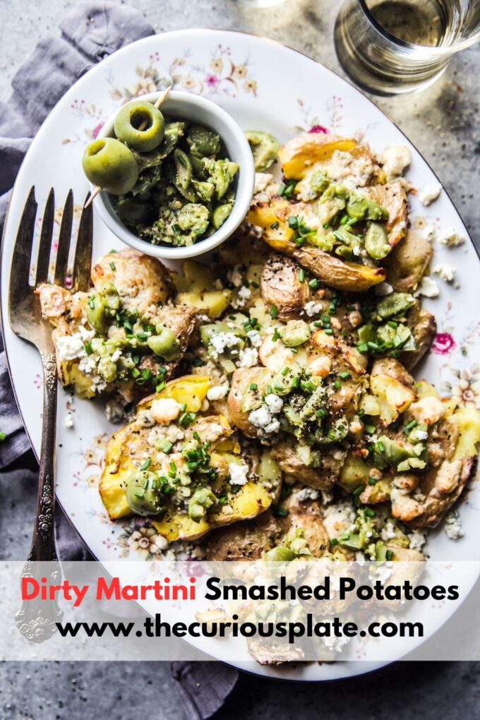 Dirty Martini Smashed Potatoes