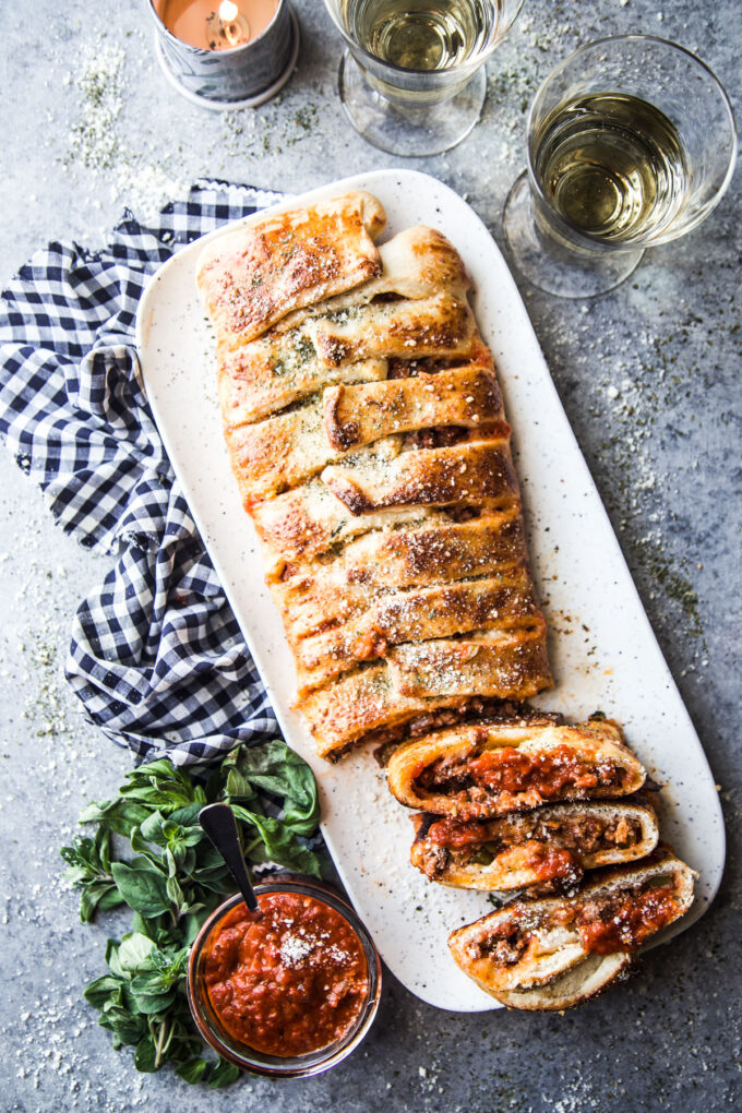 American lamb Stromboli 