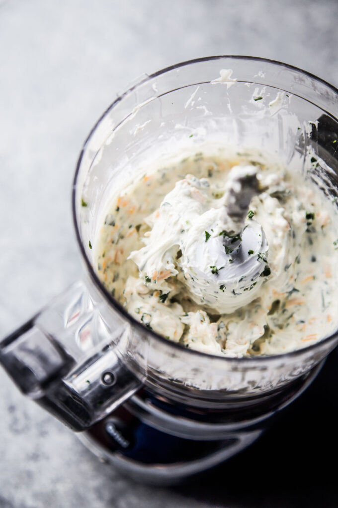 cream cheese spread in a food processor 