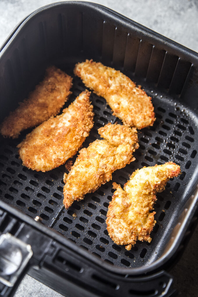 cooked chicken tenders in the air fryer