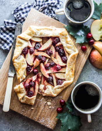 Apple, Cardamom, and Cranberry Galette