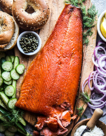 Herb Dry Brined Whole Smoked Salmon
