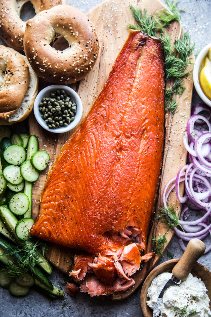 Herb Dry Brined Whole Smoked Salmon