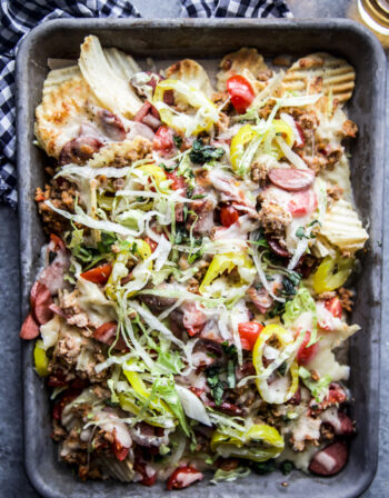 Loaded Italian chip tray